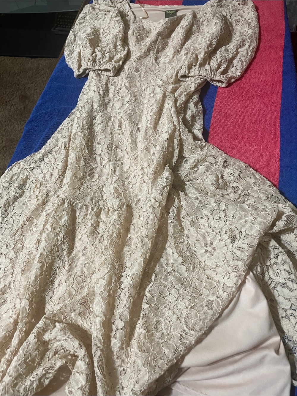 Taylor Cream Lace Maxi Dress